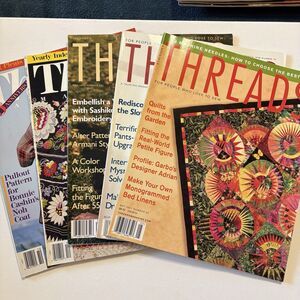 Threads Magazine 2001/99/98/91/90 Sewing Machine Patterns Embroidery Quilting